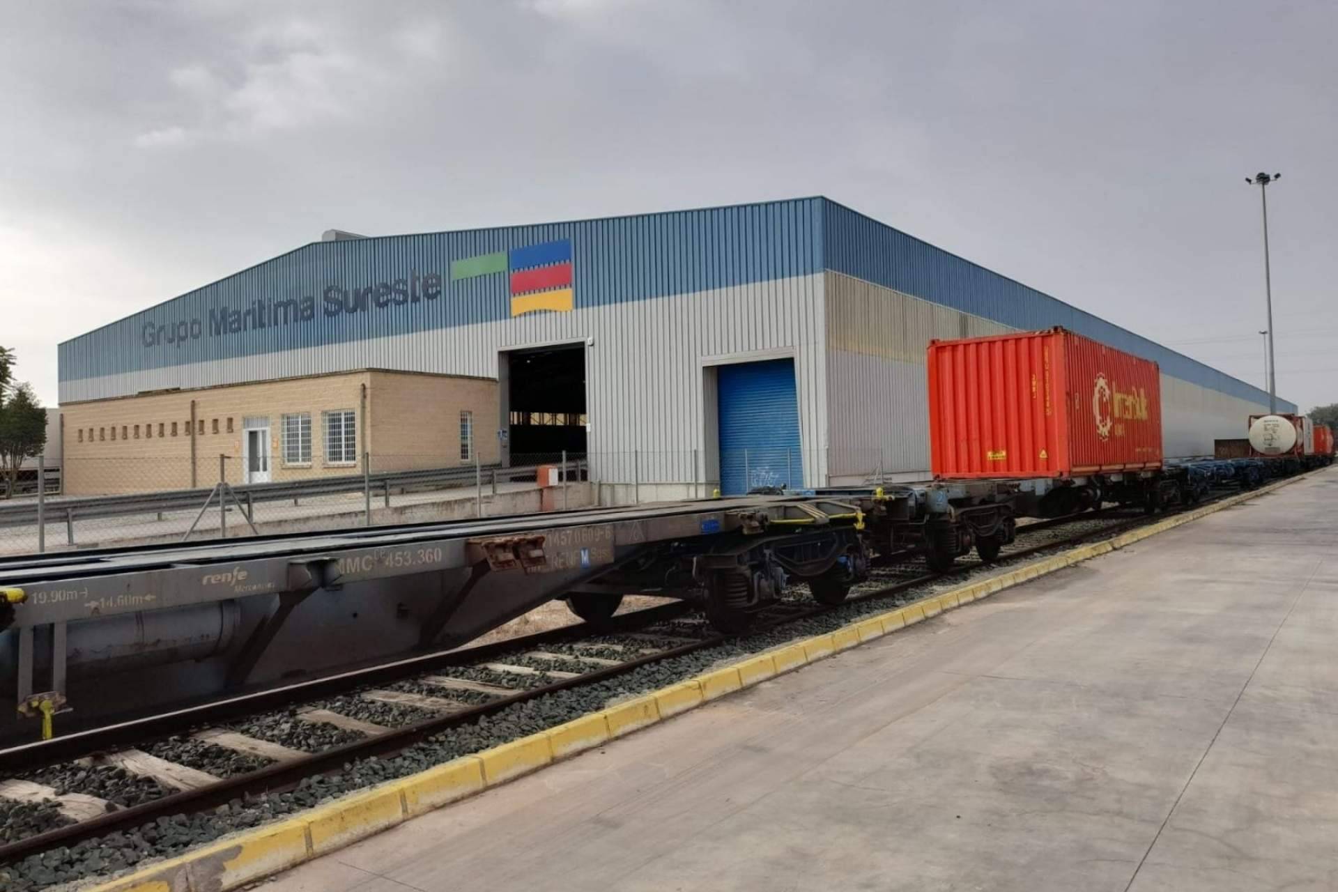 Grupo Marítima Sureste estrenará el próximo octubre una conexión ferroviaria de mercancías entre Murcia y Reino Unido