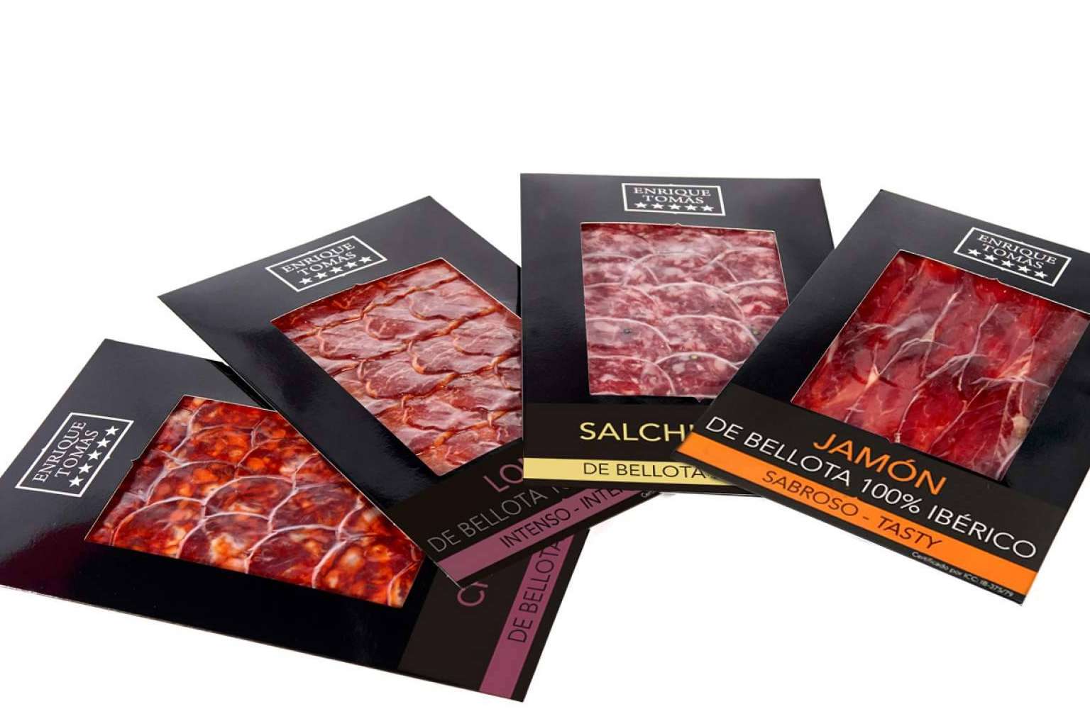Enrique Tomás: jamón ibérico loncheado de producción propia artesanal en presentaciones prácticas
