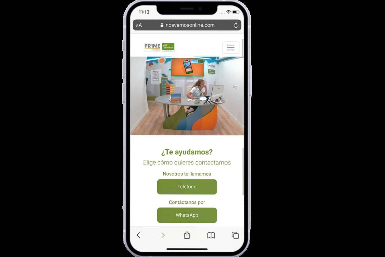 Nos vemos online, el servicio de atención virtual en directo inclusivo de Prime Energy