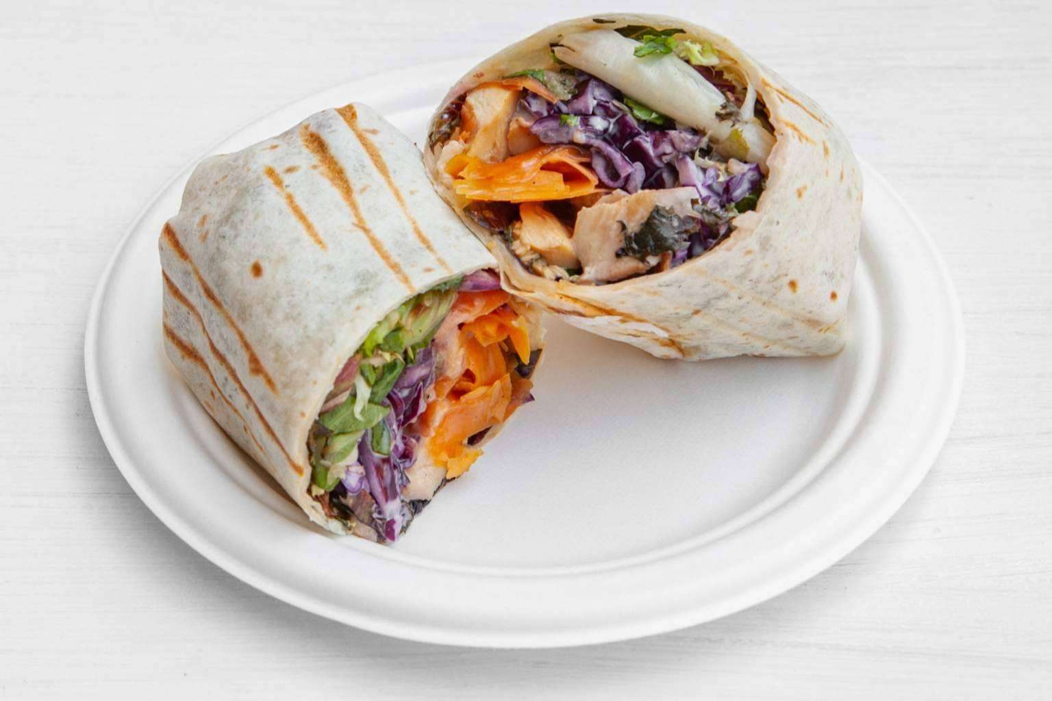 Una gran variedad de wraps caseros está disponible en Sanaladas