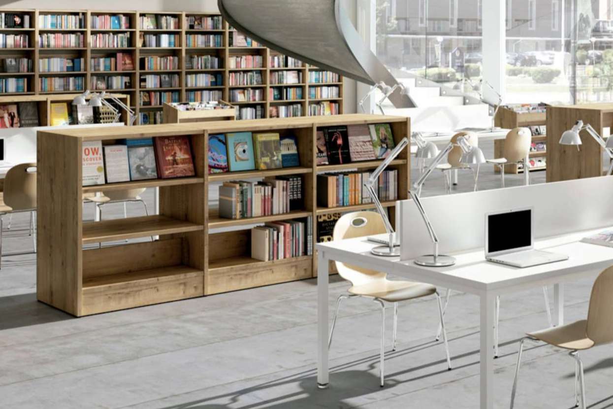 OfficeDeco ofrece mobiliario de alto estándar para biblioteca