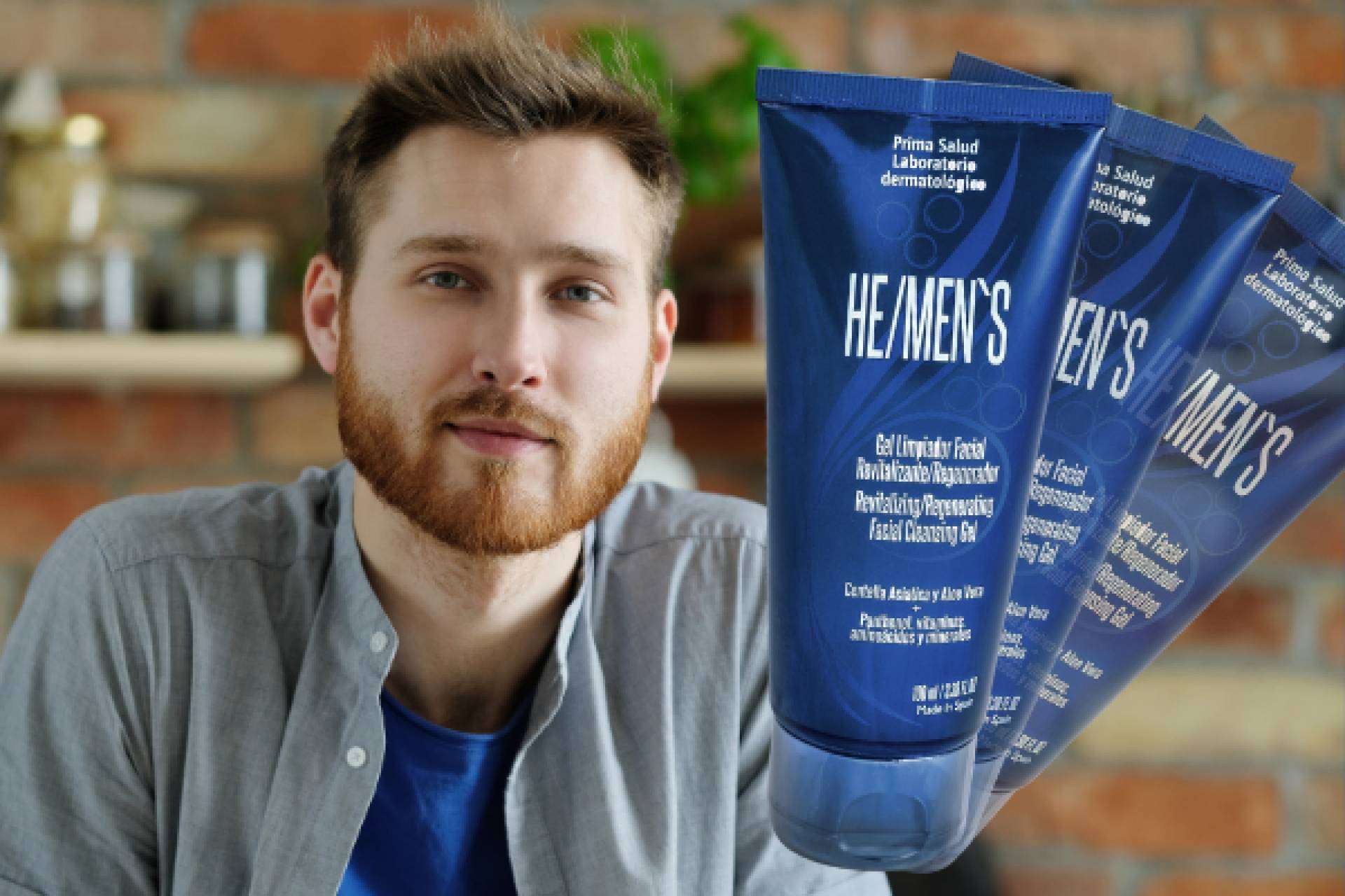 PrimaSalud presenta el gel limpiador facial HE/Men’s que revitaliza y regenera el cutis masculino