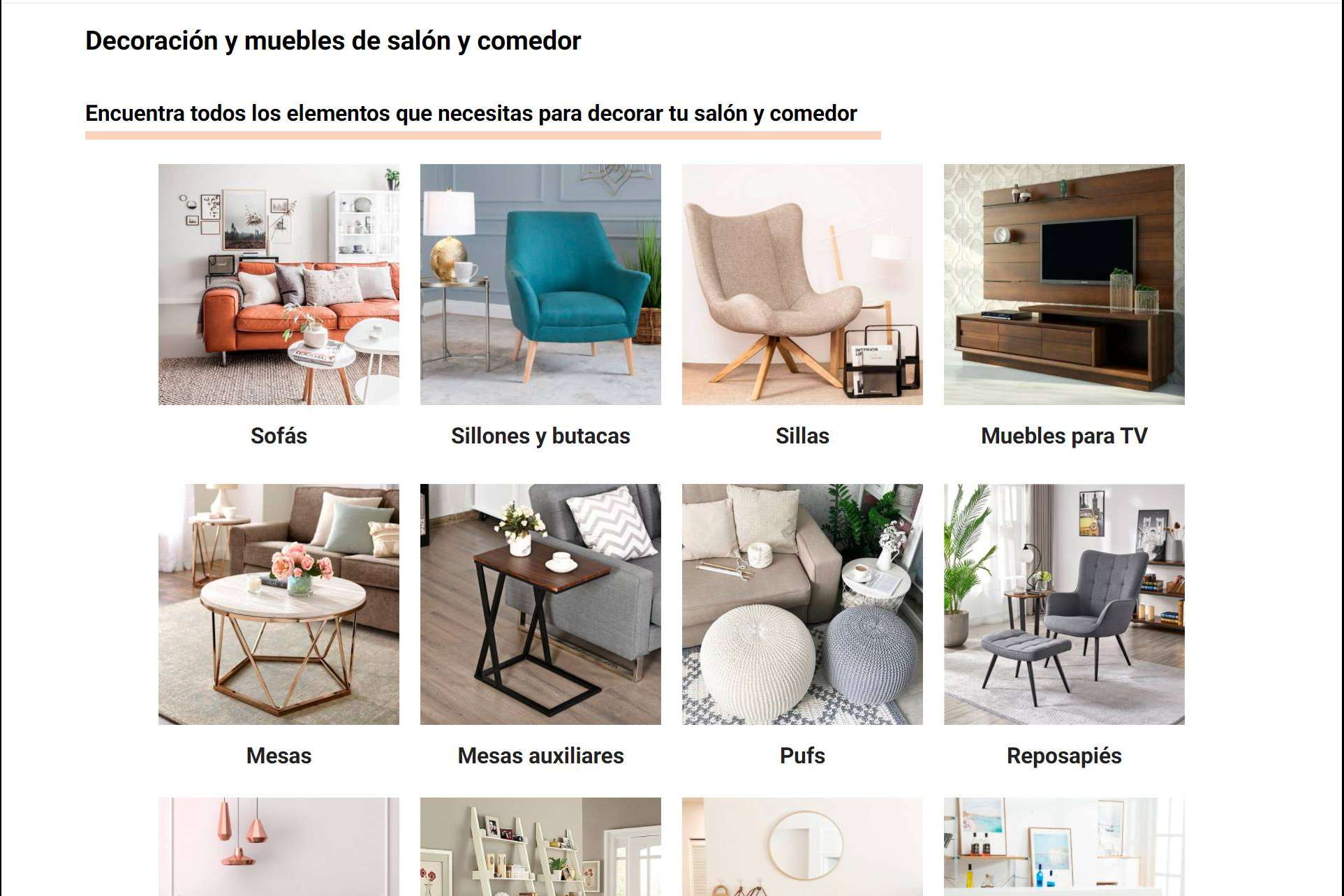 We Are Decor reúne en un mismo sitio web los catálogos de muebles de Amazon, Maisons du Monde, La Redoute y Leroy Merlín