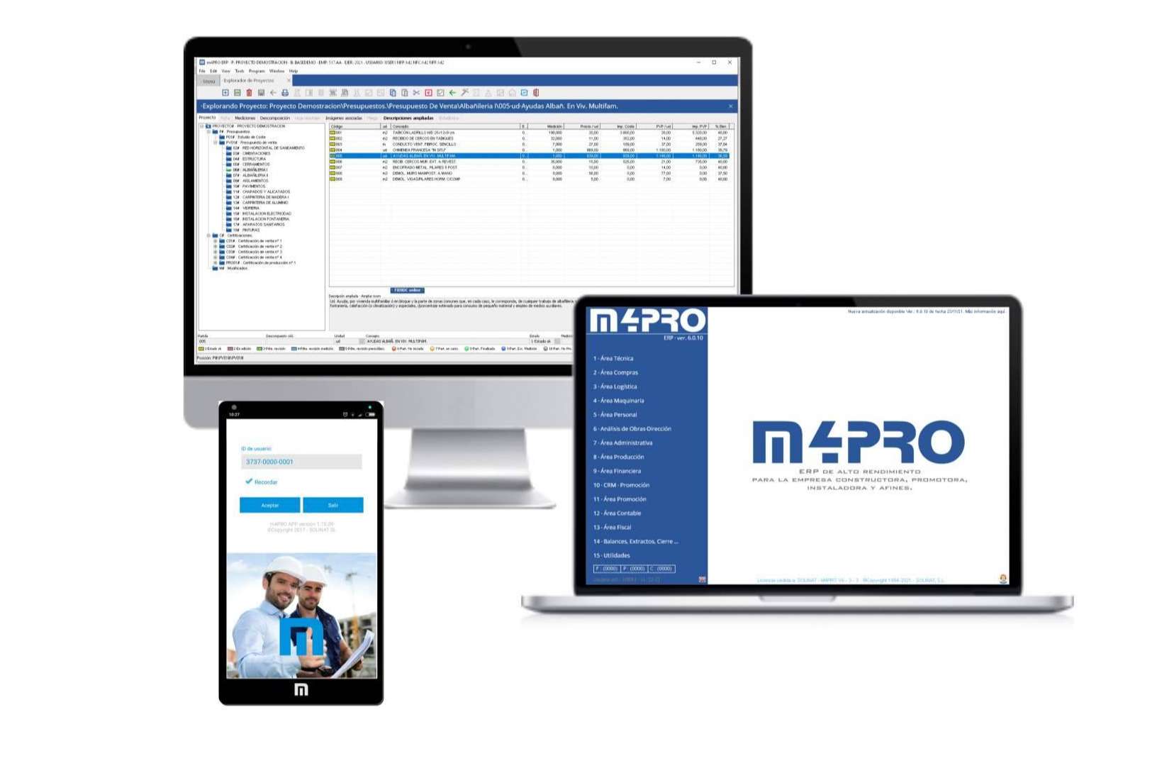 Ventajas que brinda el software m4PRO ERP a las empresas de construcción