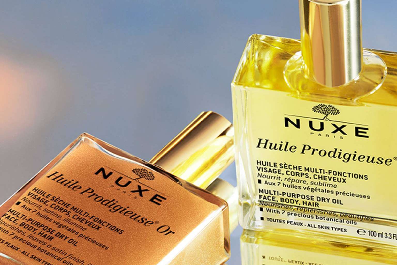 Huile Prodigieuse de Nuxe, disponible en La Para-Farmacia del Puerto, proporciona hidratación y cuidado de la piel