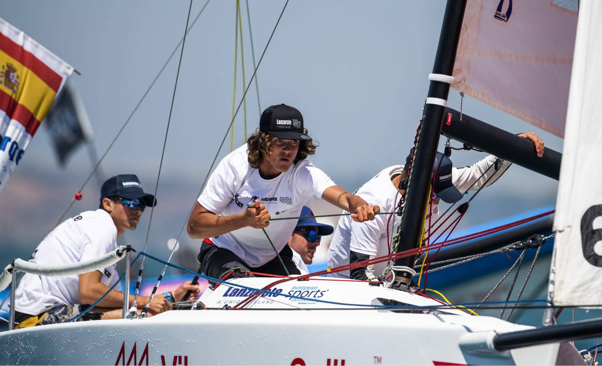 Lanzarote evoluciona de forma positiva en la Liga Europea de Vela