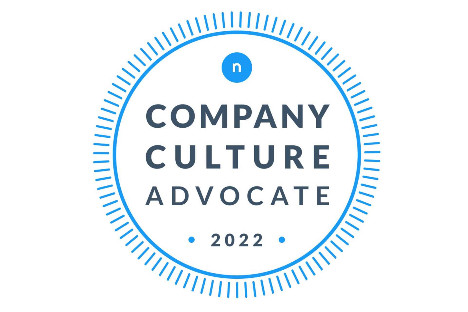 La Company Culture Advocate badge de Nailted identifica la buena cultura empresarial