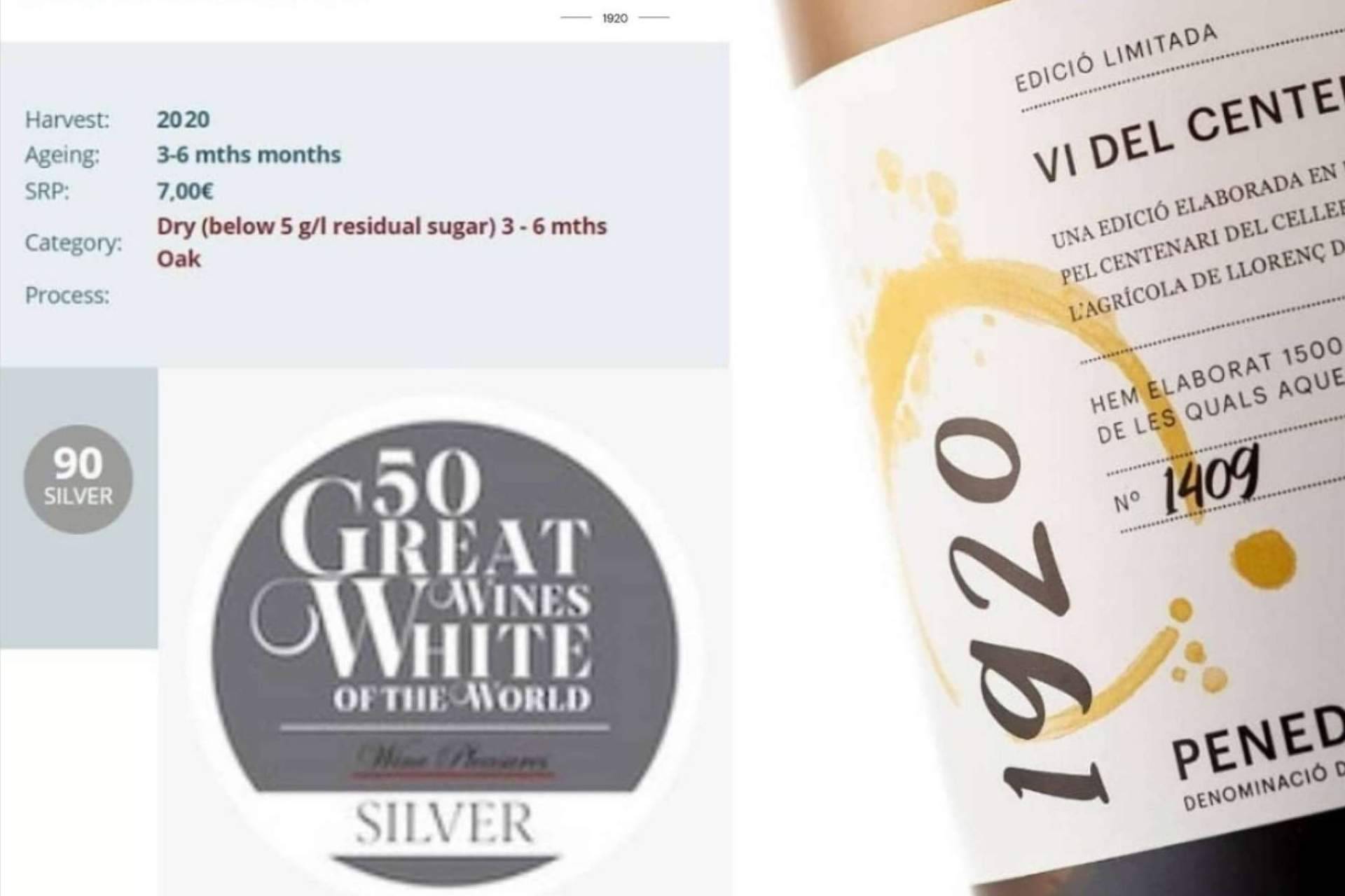 La Agrícola de Llorenç del Penedès y sus medallas conseguidas este 2022