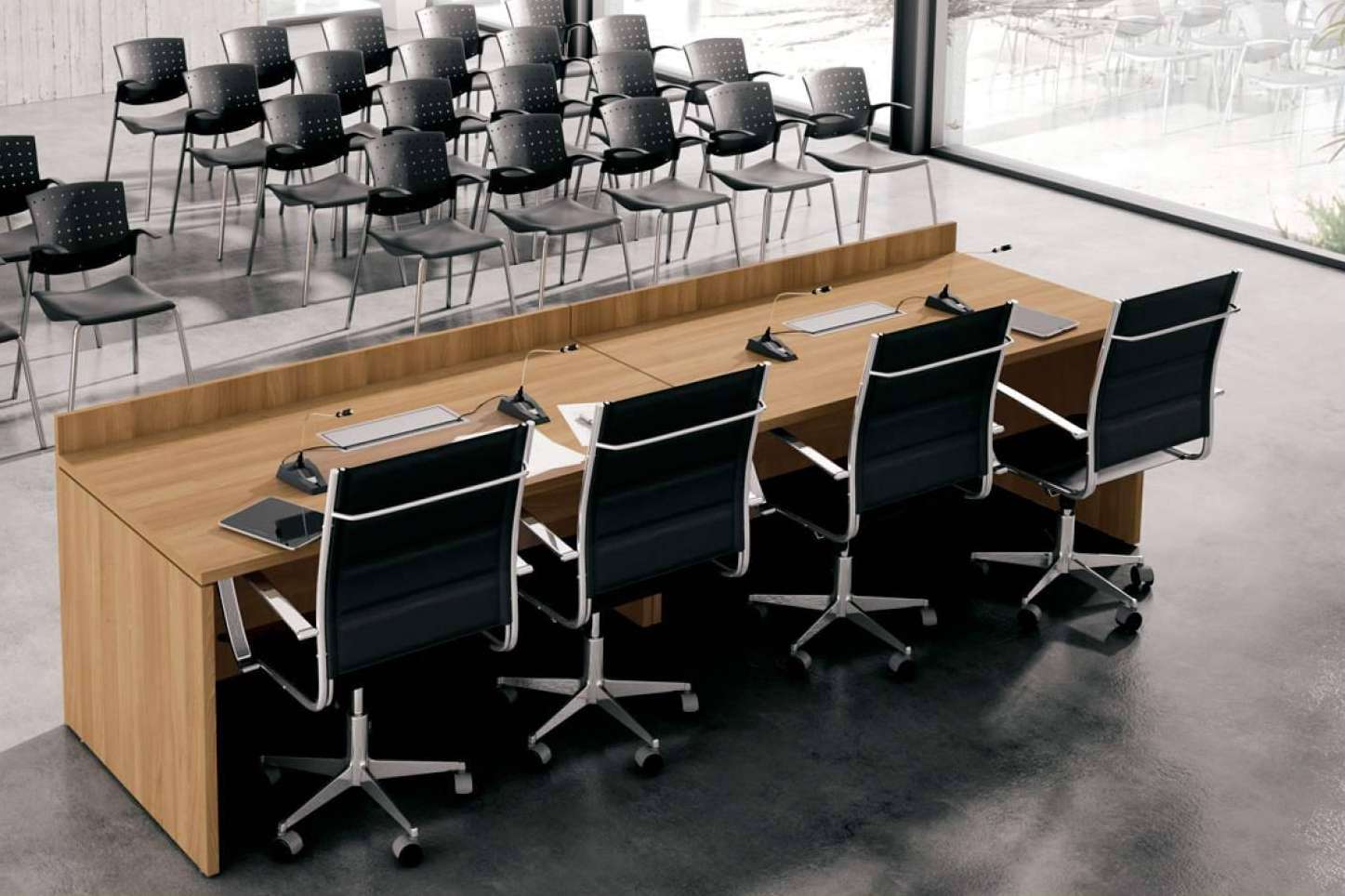 Las mesas de juntas y ponencias de OfficeDeco