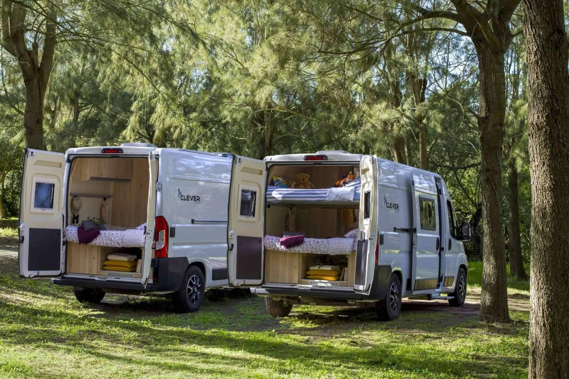 Furgonetas camper totalmente equipadas de la mano de dos fabricantes de renombre, Clever Vans y Pössl