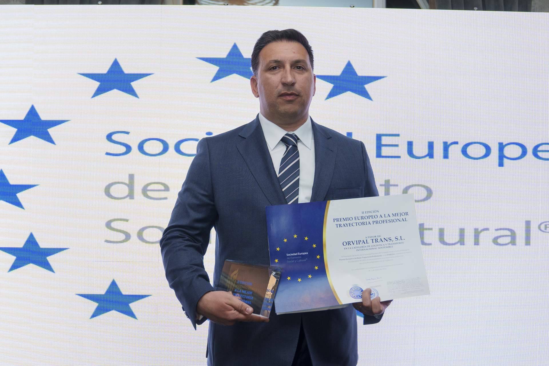 Orvipal, galardonada en la II Edición del Premio Europeo a la Mejor Trayectoria Profesional