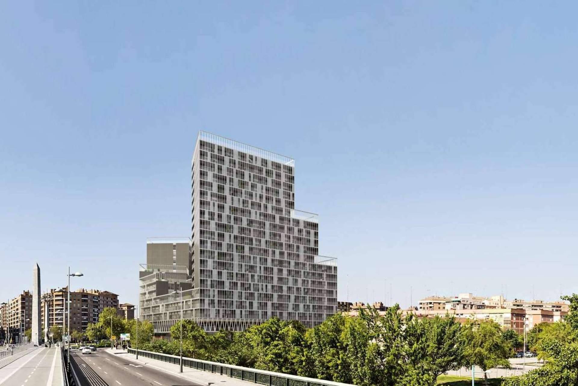 El nuevo edificio de Plaza Europa, Skyline, cambia el paisaje de Zaragoza