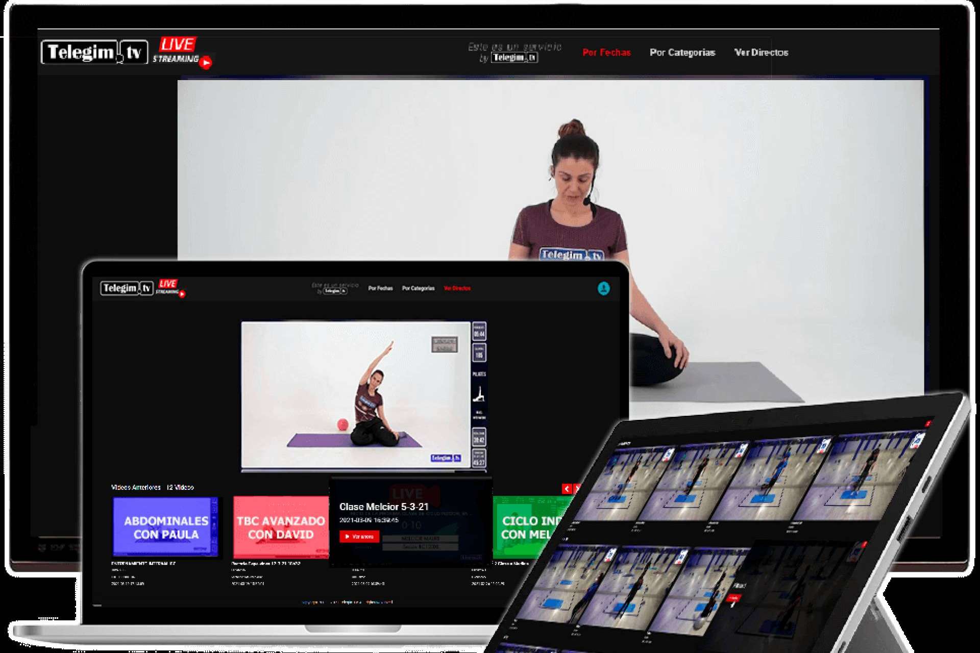 Las videoclases profesionales de TelegimTV permiten entrenar en casa