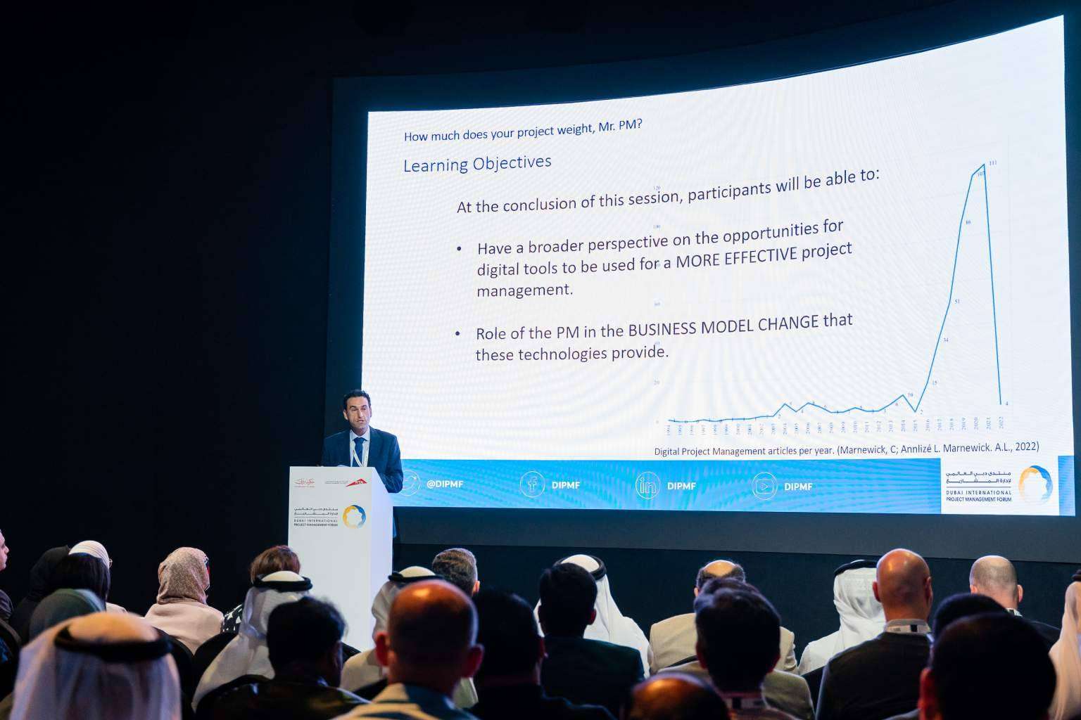Carlos Pampliega comparte la experiencia de Leapman en el Dubai International Project Management Forum