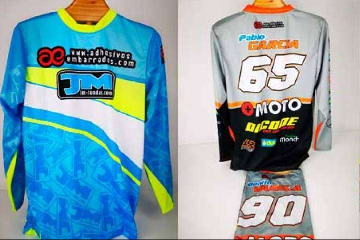 Las camisetas de motocross completamente personalizadas de ADHESIVOSEMBARRADOS