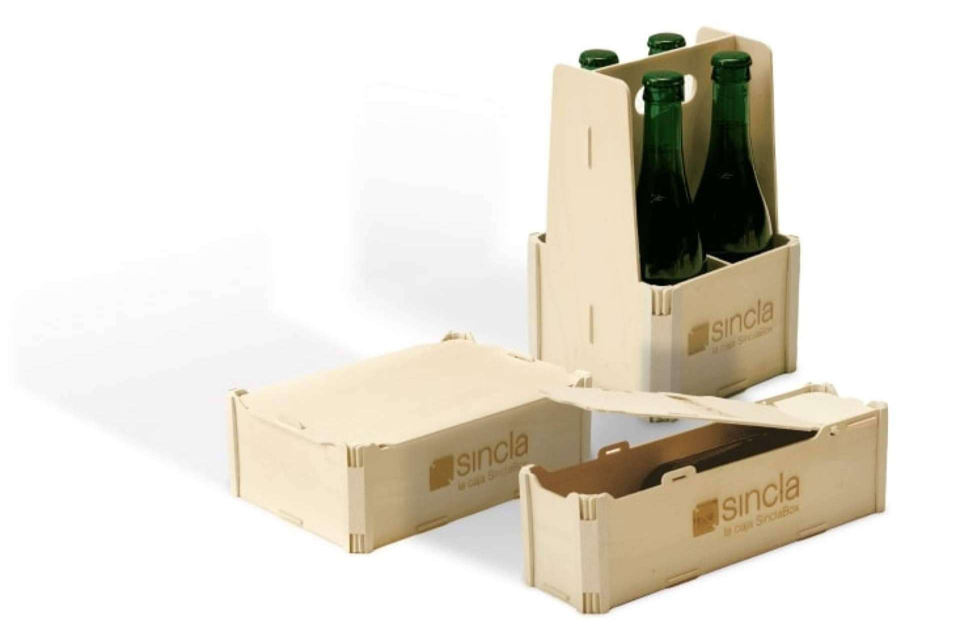 Elegancia y protección para botellas de la mano del embalaje de Sincla