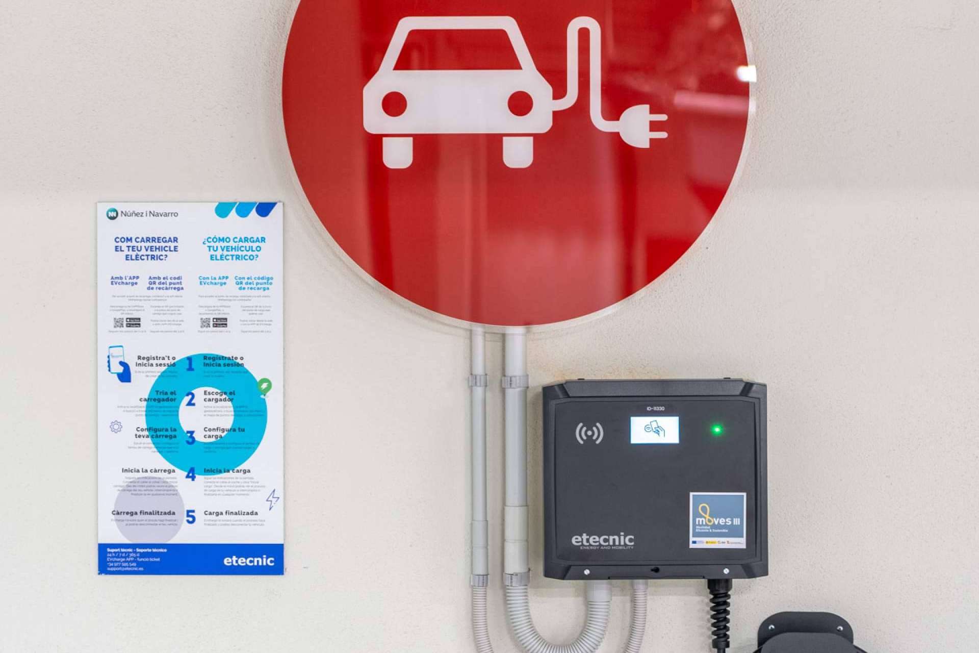 Etecnic gestionará los puntos de recarga de los parkings de Núñez i Navarro
