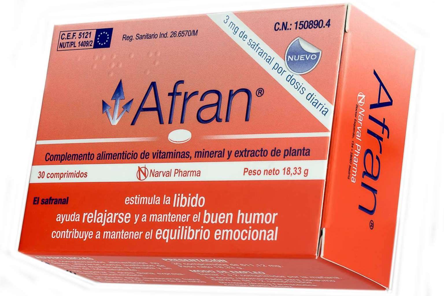 Afrán para mantener el equilibrio emocional y el buen humor, de laboratorios Narval Pharma