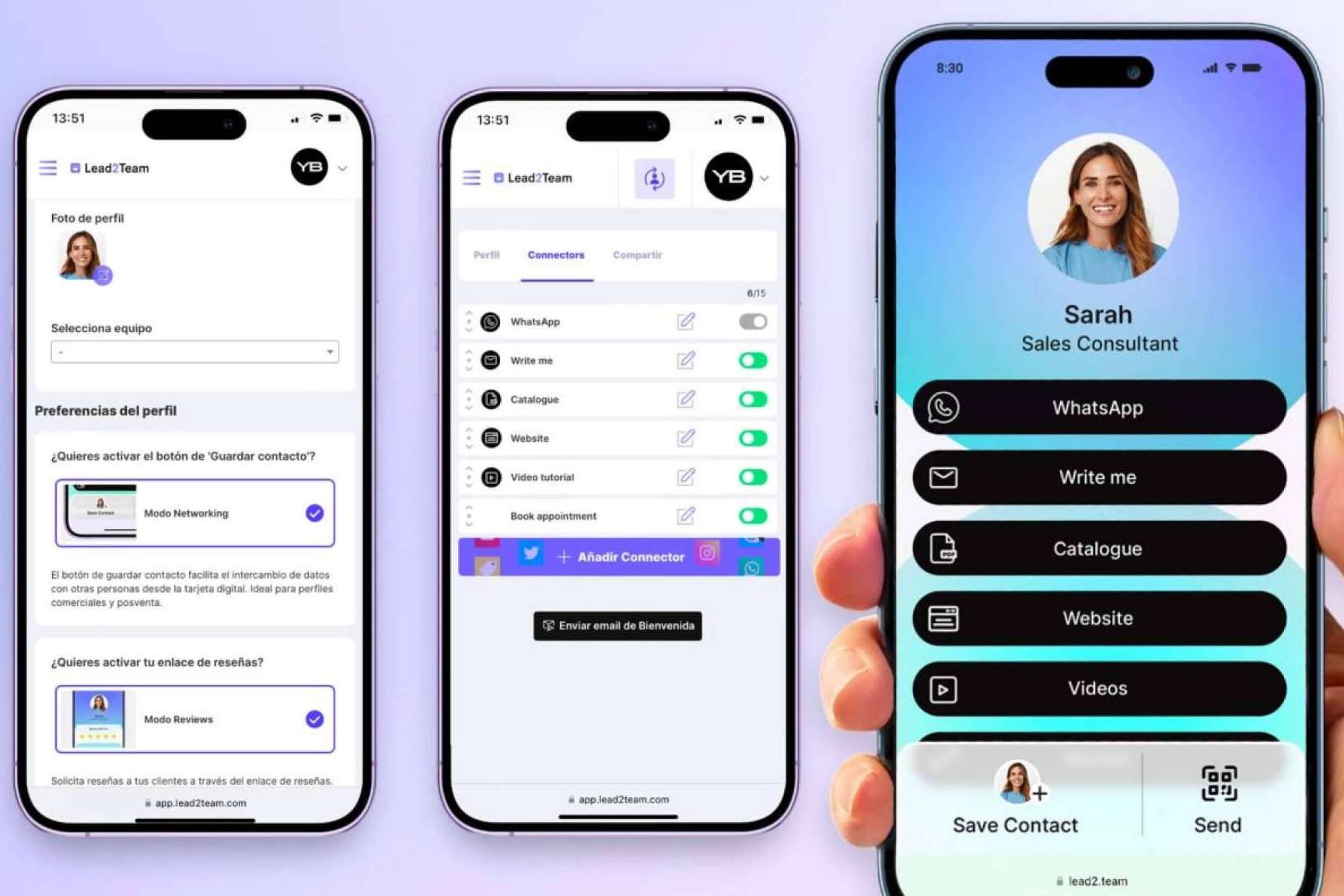 Lead2Team, la tarjeta de presentación digital para conseguir más reseñas y más leads