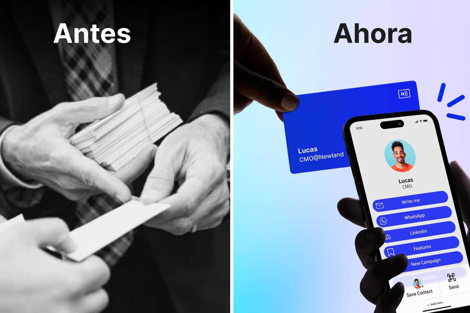 Lead2Team revoluciona las tarjetas de visita con tecnología NFC para una imagen profesional personalizada