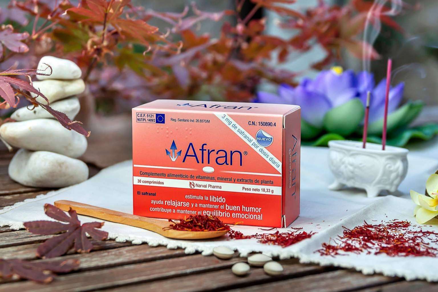 Afran, el suplemento de Narval Pharma con azafrán para mejorar el ánimo durante la primavera