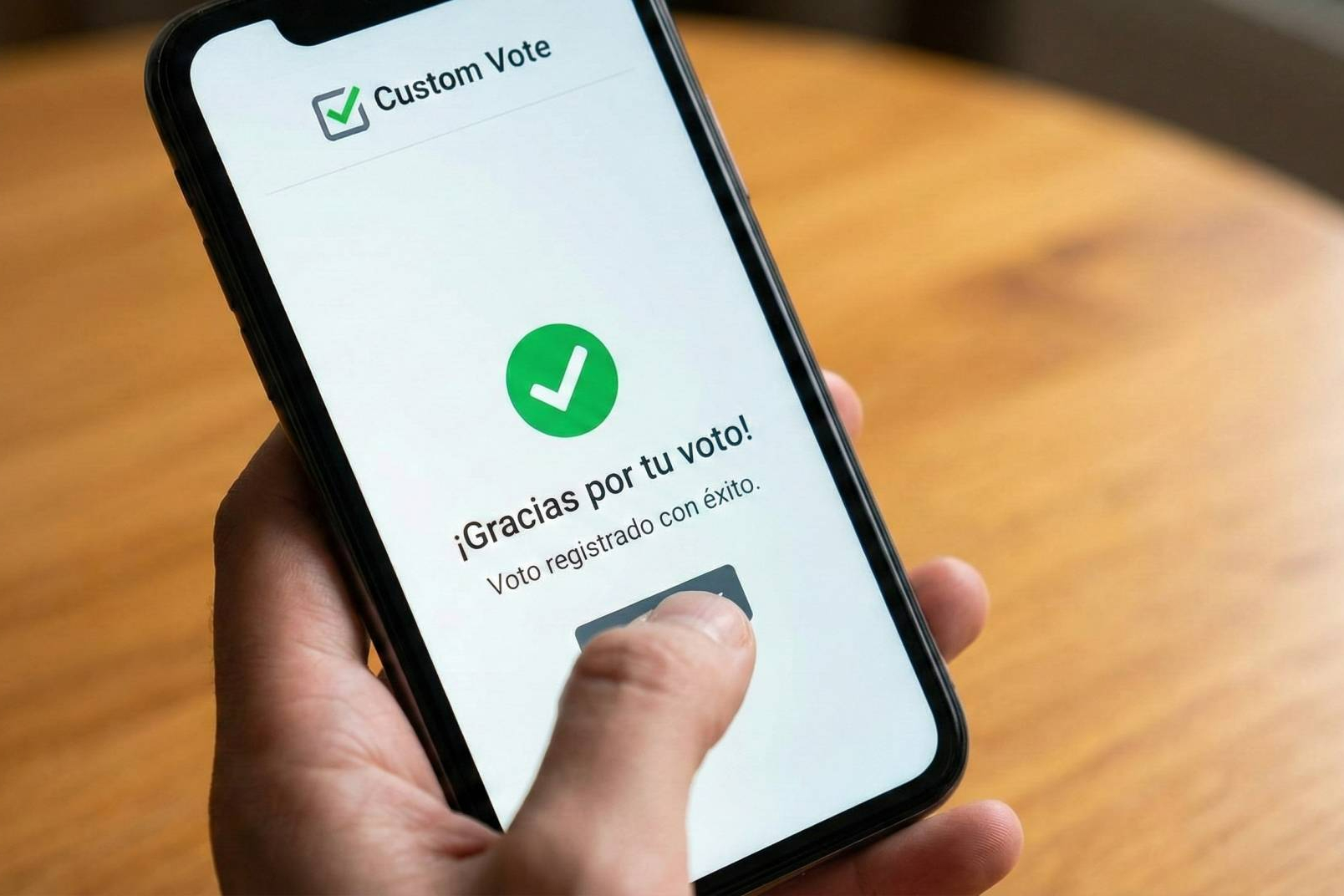 La solución online de CustomVote permite votaciones interactivas en eventos con resultados transparentes en tiempo real