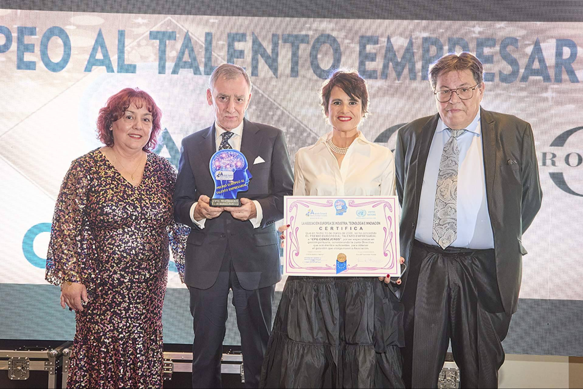 CPG Consejeros recibe el Premio Europeo al Talento Empresarial